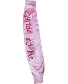 Bride to be flashing sash - pink