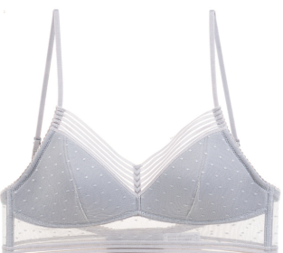 Backless Bra Invisible Bralette Thin Lace Wedding Bras Low Back Underwear Push Up Brassiere Women Seamless Lingerie Sexy BH Top (Color: Grey, size: L)