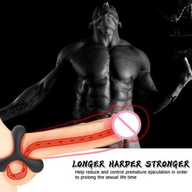 Silicone Strapon Cock Rings Penis Ring Sex Toys For Men Bondage Male Masturbator Chastity Cage Erotic Machine Sextoys Adult Shop (size: S)